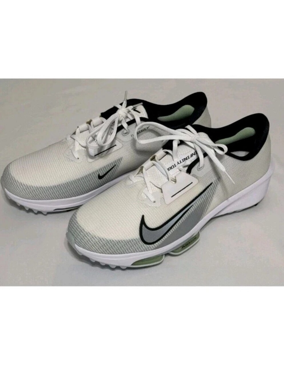 Size 8.5 Wide Nike Air Zoom Infinity Tour 2 Golf Shoes White Black FD0218-100 - Picture 2 of 4